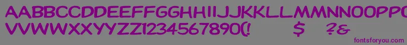 Dupuyheavy Font – Purple Fonts on Gray Background