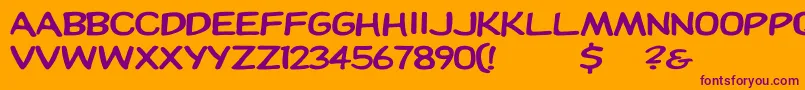 Dupuyheavy Font – Purple Fonts on Orange Background