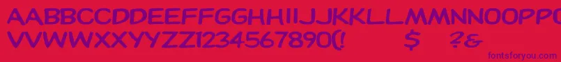 Dupuyheavy Font – Purple Fonts on Red Background