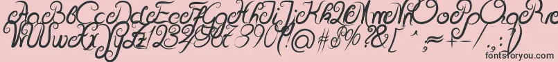 DeliciousCurlsBold Font – Black Fonts on Pink Background