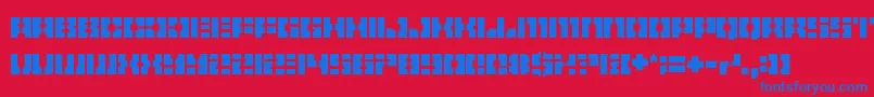 Czcionka Pelode – niebieskie czcionki na czerwonym tle