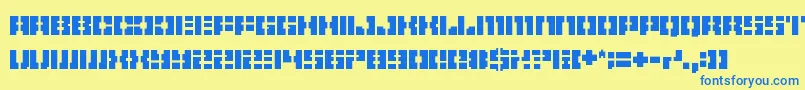 Pelode Font – Blue Fonts on Yellow Background