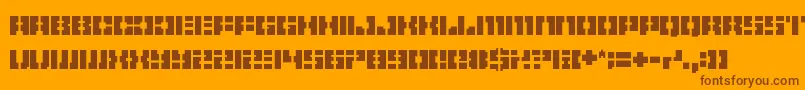 Pelode Font – Brown Fonts on Orange Background