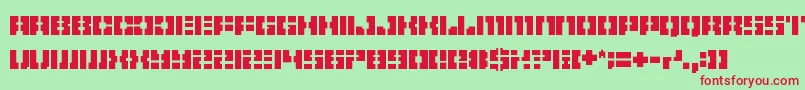 Pelode Font – Red Fonts on Green Background