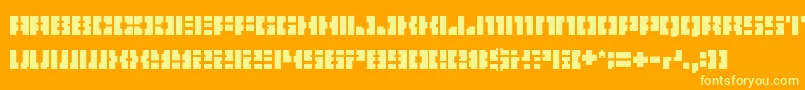 Pelode Font – Yellow Fonts on Orange Background