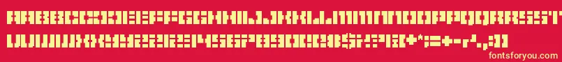 Pelode Font – Yellow Fonts on Red Background