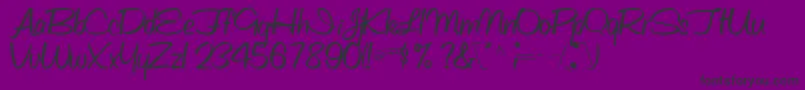 Obettescriptssk-Schriftart – Schwarze Schriften auf violettem Hintergrund