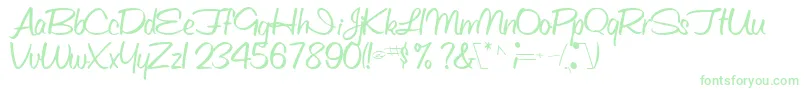 Obettescriptssk Font – Green Fonts on White Background