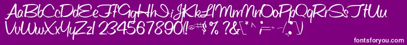 Obettescriptssk Font – White Fonts on Purple Background