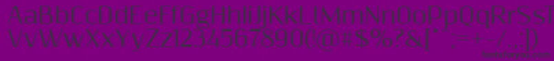 Fonte Resagnicto – fontes pretas em um fundo violeta