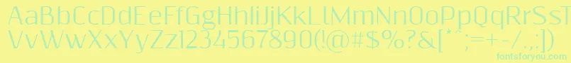 Resagnicto Font – Green Fonts on Yellow Background