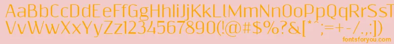Resagnicto Font – Orange Fonts on Pink Background