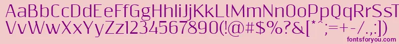 Resagnicto Font – Purple Fonts on Pink Background