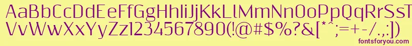 Resagnicto Font – Purple Fonts on Yellow Background