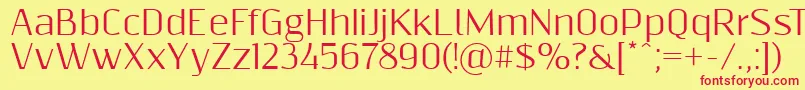 Resagnicto Font – Red Fonts on Yellow Background