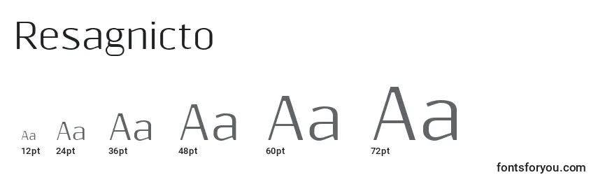 Resagnicto Font Sizes