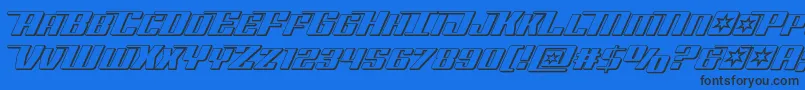 Rocketpop3D Font – Black Fonts on Blue Background
