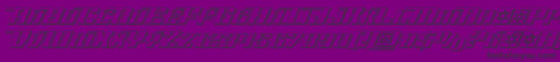Rocketpop3D Font – Black Fonts on Purple Background