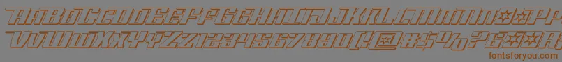 Rocketpop3D Font – Brown Fonts on Gray Background