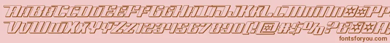 Rocketpop3D Font – Brown Fonts on Pink Background