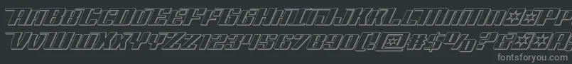 Rocketpop3D Font – Gray Fonts on Black Background
