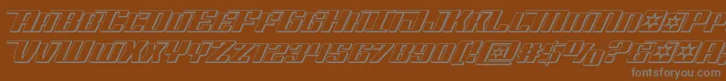 Rocketpop3D Font – Gray Fonts on Brown Background
