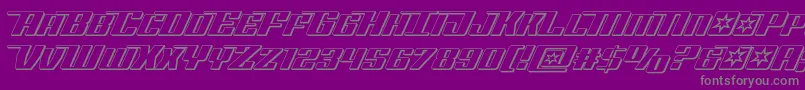Rocketpop3D Font – Gray Fonts on Purple Background
