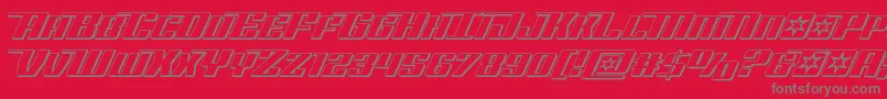Rocketpop3D Font – Gray Fonts on Red Background
