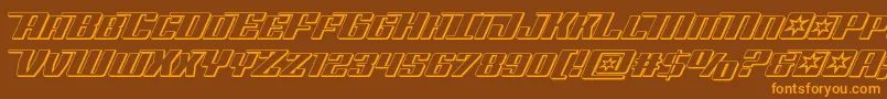 Rocketpop3D Font – Orange Fonts on Brown Background