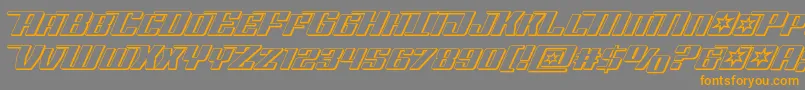 Rocketpop3D Font – Orange Fonts on Gray Background