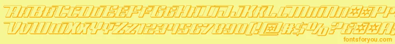Rocketpop3D Font – Orange Fonts on Yellow Background