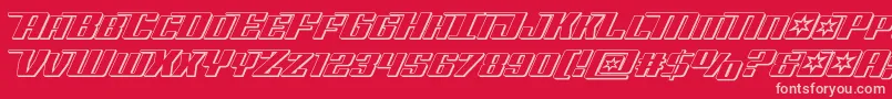Rocketpop3D Font – Pink Fonts on Red Background