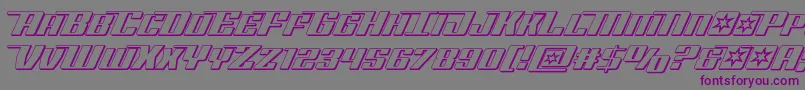 Rocketpop3D Font – Purple Fonts on Gray Background