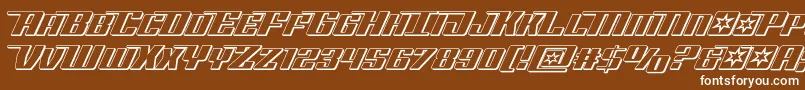 Rocketpop3D Font – White Fonts on Brown Background