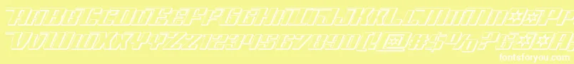 Rocketpop3D Font – White Fonts on Yellow Background
