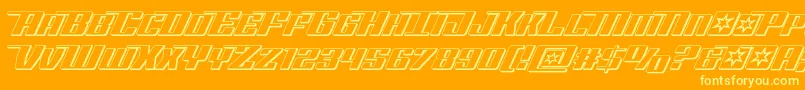 Rocketpop3D Font – Yellow Fonts on Orange Background