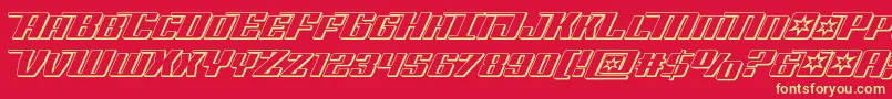 Rocketpop3D Font – Yellow Fonts on Red Background