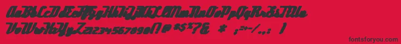 Deftonestylusink Font – Black Fonts on Red Background