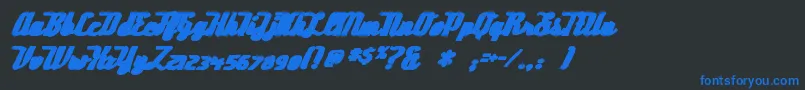 Deftonestylusink Font – Blue Fonts on Black Background