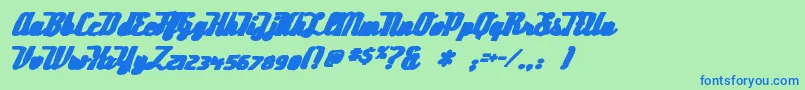 Deftonestylusink Font – Blue Fonts on Green Background