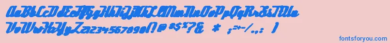 Deftonestylusink Font – Blue Fonts on Pink Background