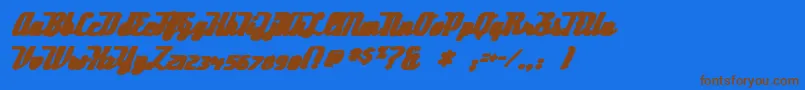 Deftonestylusink Font – Brown Fonts on Blue Background