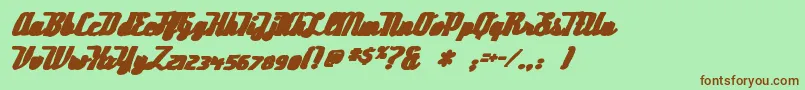 Deftonestylusink Font – Brown Fonts on Green Background