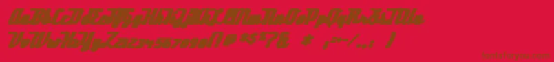 Deftonestylusink Font – Brown Fonts on Red Background