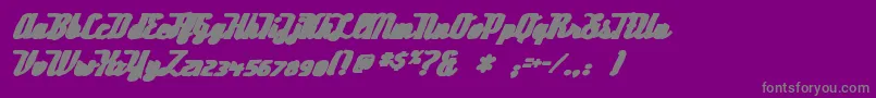 Deftonestylusink-Schriftart – Graue Schriften auf violettem Hintergrund