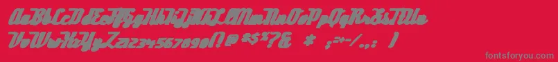 Deftonestylusink Font – Gray Fonts on Red Background