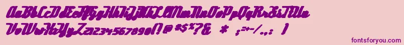 Deftonestylusink Font – Purple Fonts on Pink Background