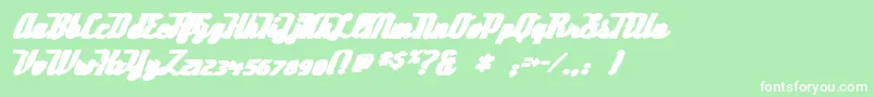 Deftonestylusink Font – White Fonts on Green Background