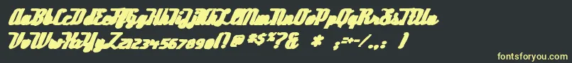 Deftonestylusink Font – Yellow Fonts on Black Background