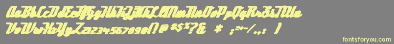 Deftonestylusink Font – Yellow Fonts on Gray Background